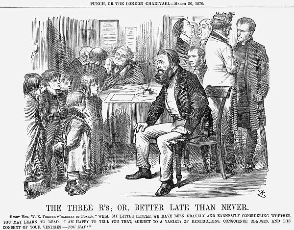 The Three R s; Or, Better Late Than Never, 1870. Artist: Joseph Swain