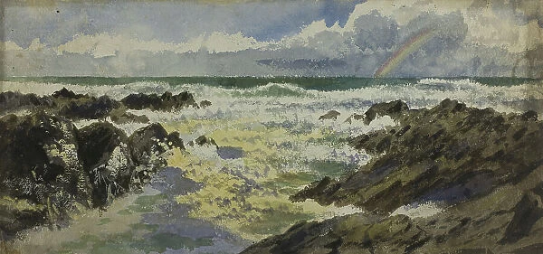 Rainbow Over Stormy Sea, c.1900. Creator: Unknown