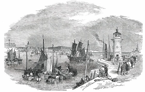 Ramsgate Harbour, 1850. Creator: Edmund Evans