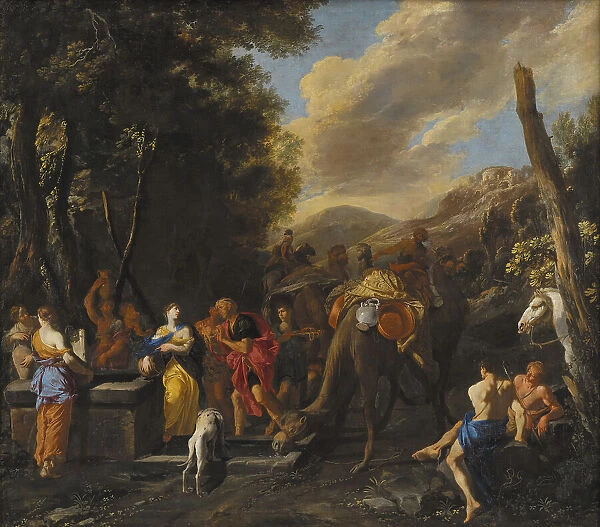 Rebecca and Eliezer at the Well;Abraham's Servant (Eliezer) Meets Rebecca at the Well, 1627-1679. Creator: Domenico Gargiulo