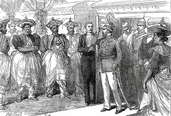 Reception of the Prince at Kandy, Ceylon, 1876. Creator: Unknown