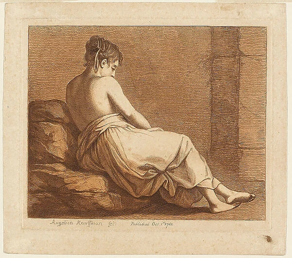Reclining Girl Seen from the Back, 1780. Creator: Angelica Kauffman