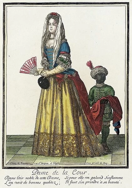 Recueil des modes de la cour de France, Dame de la Cour, between c1678 and c1693. Creator: Nicolas Bonnart