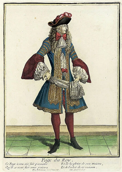 Recueil des modes de la cour de France, Page du Roy, 1675. Creator: Nicolas Bonnart