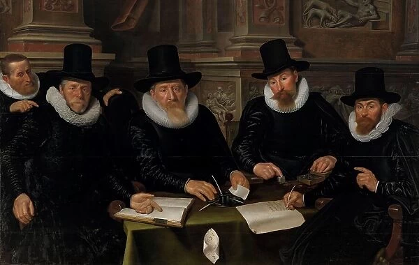 Four Regents and the ‘House Father of the Amsterdam Lepers Asylum, 1624. Creator: Werner Jacobsz. van den Valckert