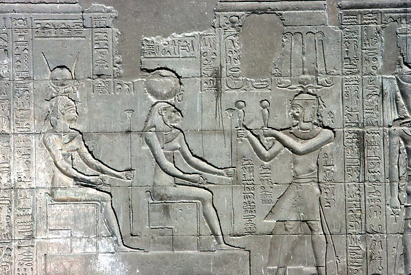 Relief of Pharaoh before Sekhmet, Temple of Khnum, Ptolemaic & Roman Periods