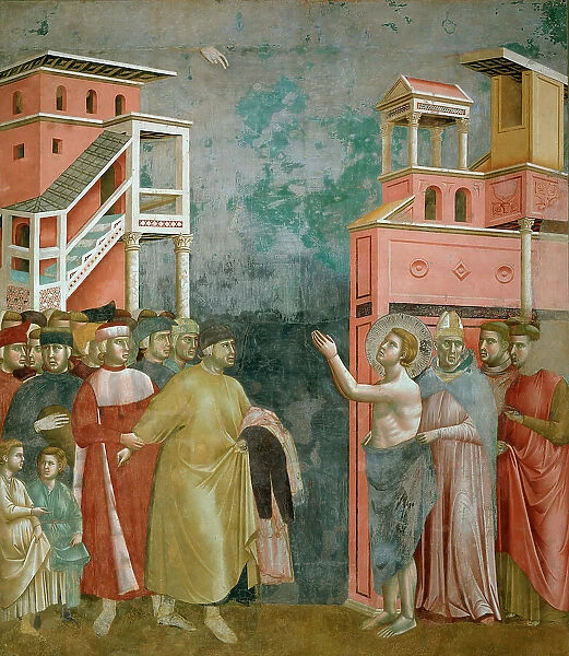 Renunciation of Worldly Goods (from Legend of Saint Francis), 1295-1300. Creator: Giotto di Bondone (1266-1377)