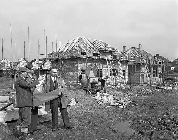 Residential house construction, South Yorkshire, early 1960s. Artist: Michael Walters