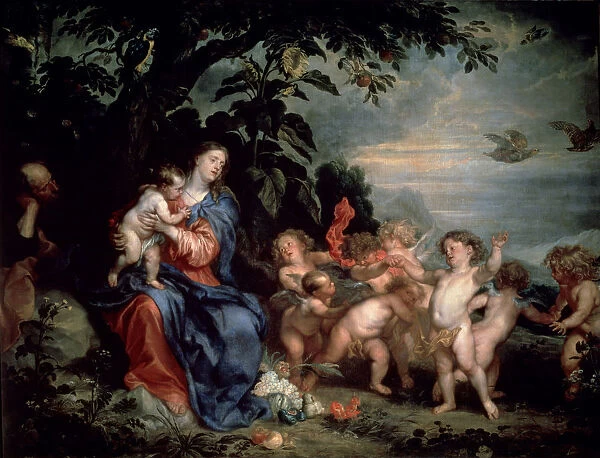 Rest on the Flight into Egypt (Virgin with Partridges), c1629-1630. Artist: Anthony van Dyck