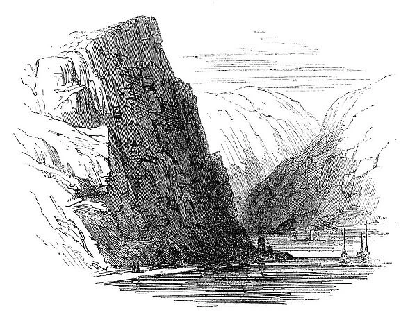 The Rhine: the Lurleiberg, 1864. Creator: Unknown
