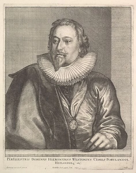 Richard Weston, Earl of Portland, 1645. Creator: Wenceslaus Hollar