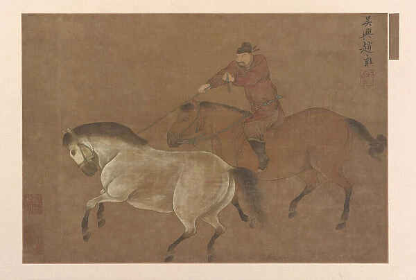 A Rider Lassoing a Horse, Ming dynasty, 1369-1644. Creator: Unknown