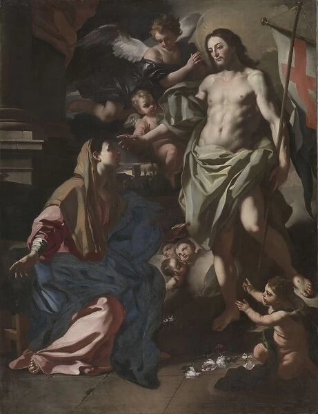The Risen Christ Appearing to the Virgin, c. 1708. Creator: Francesco Solimena (Italian