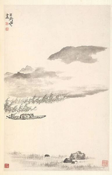 River Landscape, 1788. Creator: Min Zhen (Chinese, 1730-after 1788)