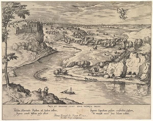 River Landscape with Mercury Abducting Psyche, ca. 1595. Creator: Simon Novellanus