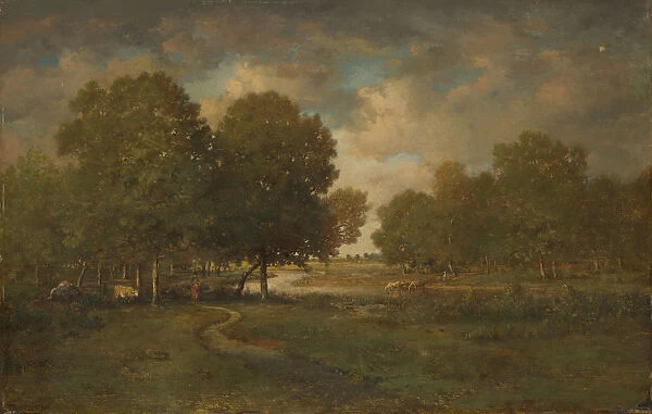 A River in a Meadow, probably late 1830s-early 1840s. Creator: Theodore Rousseau