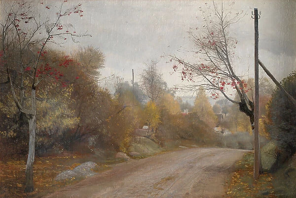 The Road at Mogenstrup, Zealand. Autumn, 1888. Creator: Laurits Andersen Ring