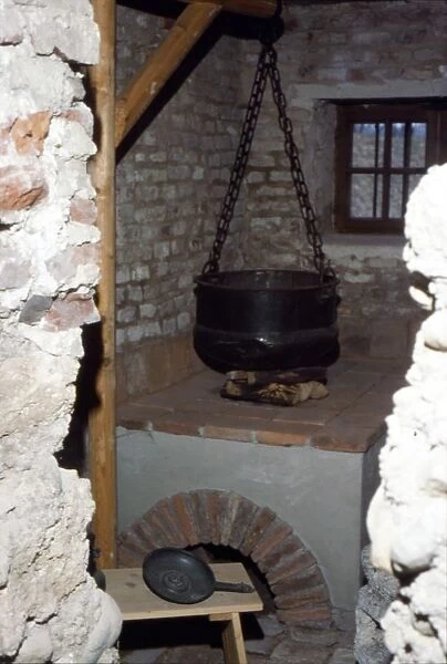 Roman Kitchen with Stove and Cooking Pot, c20th century