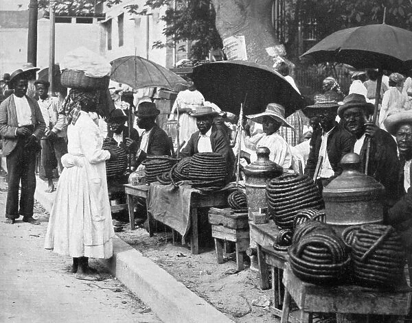 Rope tobacco sellers, Jamaica, c1905. Artist: Adolphe Duperly & Son