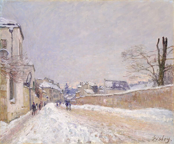 Rue Eugene Moussoir at Moret: Winter, 1891. Creator: Alfred Sisley