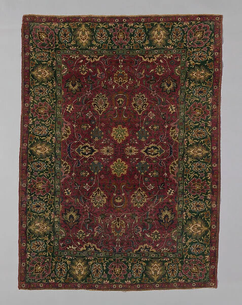 Rug, India, Late 15th  /  early 16th century. Creator: Unknown