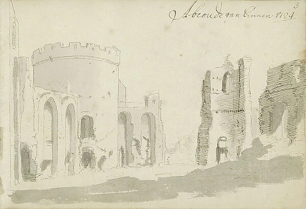 Ruin of castle Abcoude, 1724. Creator: Abraham Meyling