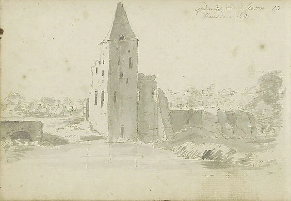 Ruin of Heusden Castle, 1691. Creator: Abraham Meyling