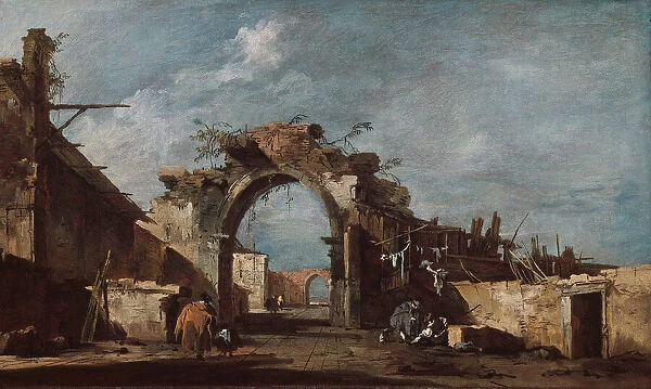 Ruined Archway, 1775  /  93. Creator: Francesco Guardi