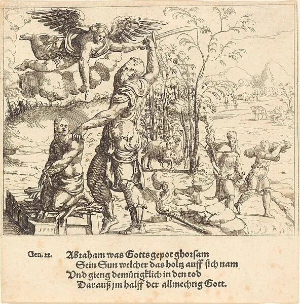 The Sacrifice of Isaac, 1547. Creator: Augustin Hirschvogel