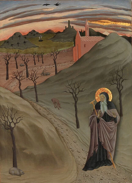 Saint Anthony the Abbot in the Wilderness, ca. 1435. Creator: Master of the Osservanza Triptych
