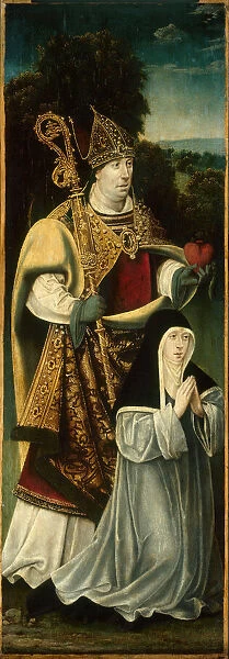 Saint Augustine and an Augustinian Canoness, 1525  /  50. Creator: Unknown