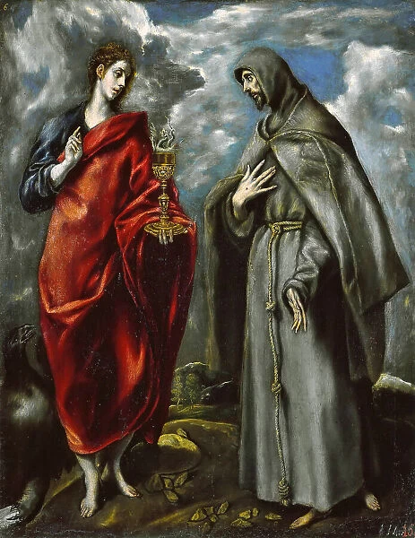 Saint John the Evangelist and Saint Francis, ca. 1600. Creator: El Greco, Dominico (1541-1614)