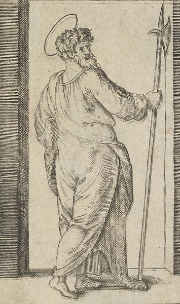 Saint Jude, holding a halberd in his right hand, from the series Piccoli Santi... ca