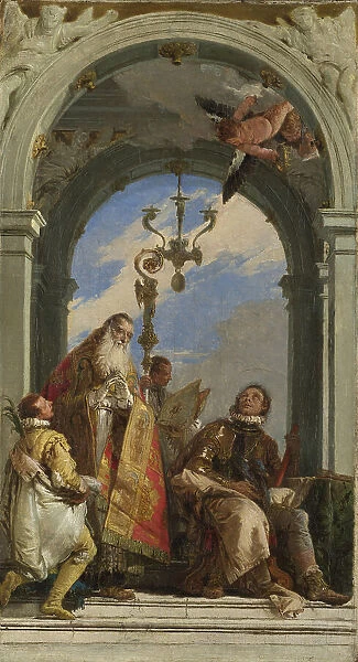 Saints Maximus and Oswald, c. 1745. Creator: Tiepolo, Giambattista (1696-1770)