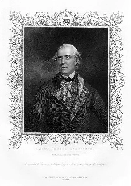 Samuel Barrington, British admiral, 19th century. Artist: Henry Thomas Ryall