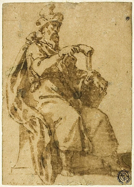 Samuel Enthroned, 1586 / 89. Creator: Cesare Nebbia