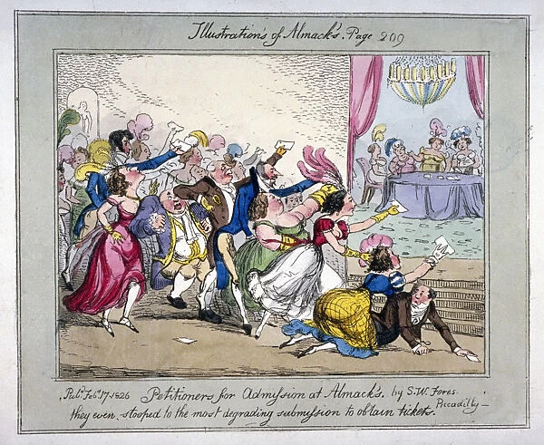 Scene at Almacks Assembly Rooms, London, 1826