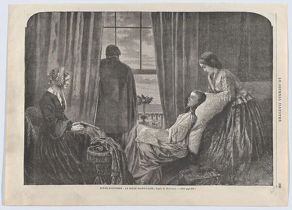 Scene d Octobre: La jeune poitrinaire (An October Scene: The Young Consumptive, October 2-9, 1864. Creator: Unknown)