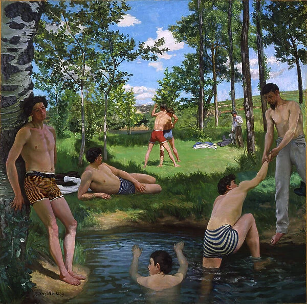 Scène d'été (summer scene), 1869. Creator: Bazille, Frédéric (1841-1870)