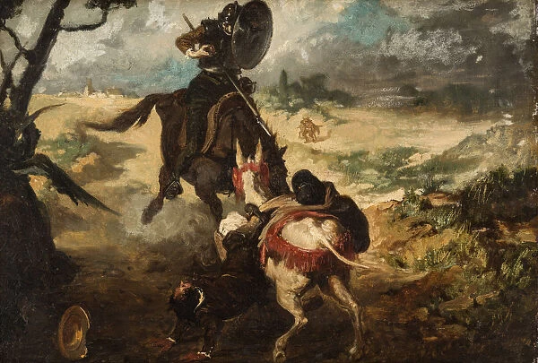Scene from Don Quijote de la Mancha by M. de Cervantes, 1868-1870