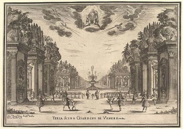 Third scene, the garden of Venus, from The marriage of the gods (Le nozze degli Dei)