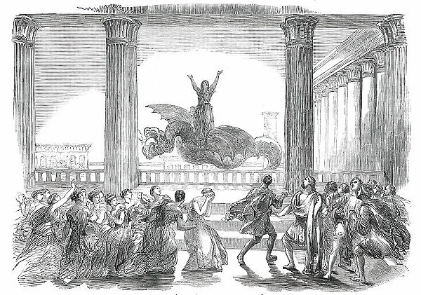 Scene (the last) from the opera of 'Medea', 1850. Creator: Unknown. Scene (the last) from the opera of 'Medea', 1850. Creator: Unknown