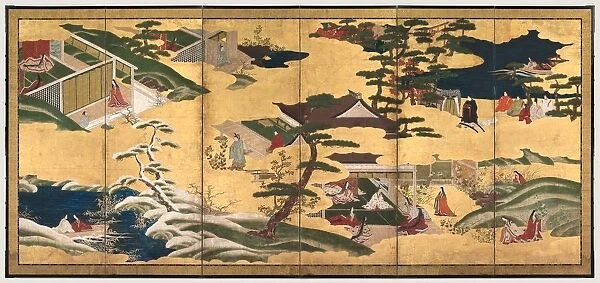 Scenes from the Tale of Genji, late 1700s. Creator: Tosa School (Japanese)