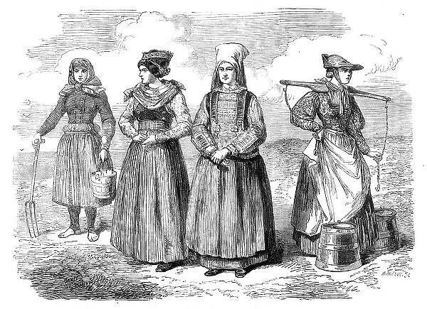 The Schleswig-Holstein Difficulty: Schleswig costumes, 1864. Creator: Unknown