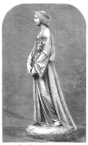 Sculpture: 'Chastity', by J. Durham, in the Royal Academy Exhibition, 1860. Creator: Smyth. Sculpture: 'Chastity', by J. Durham, in the Royal Academy Exhibition, 1860. Creator: Smyth