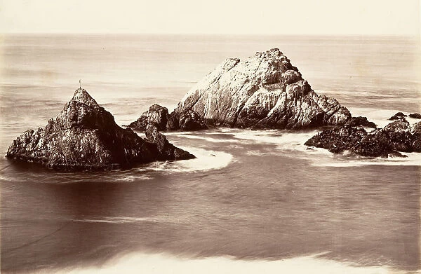 Seal Rocks, 1868-69, printed ca. 1876. Creator: Carleton Emmons Watkins