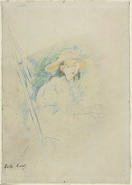 Seated Girl (Julie Manet), c. 1890. Creator: Berthe Morisot