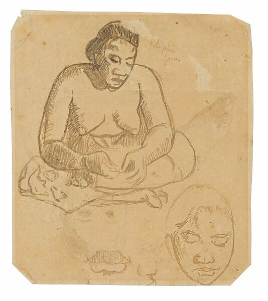 Seated Tahitian Woman (recto); Standing Tahitian Woman (verso), 1891  /  93