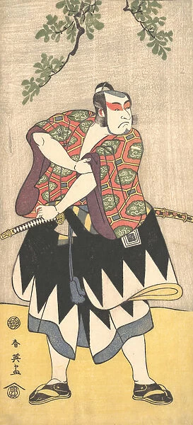 The Second Ichikawa Monnosuke as a Man Dressed in a Kimono, ca. 1793. Creator: Katsukawa Shun'ei