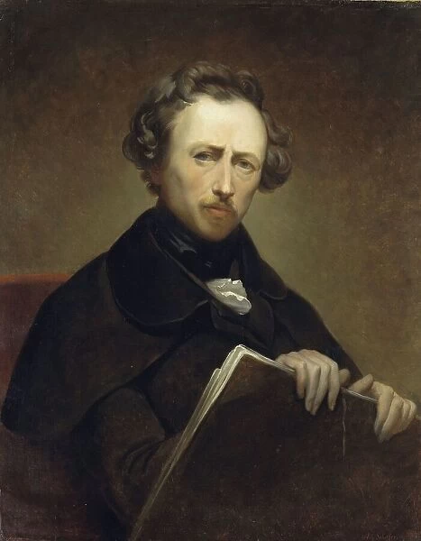 Self Portrait at the age of 43, c.1838. Creator: Ary Scheffer